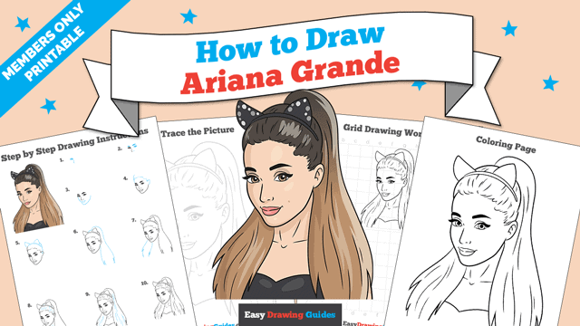 How to draw ariana grande