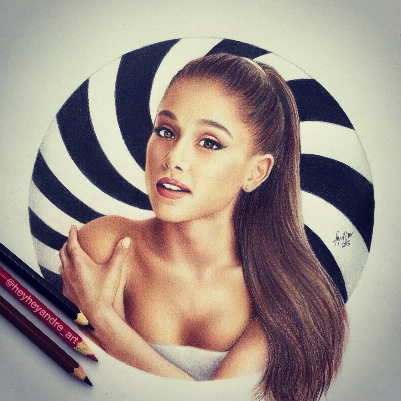 Escape to art â heyheyandreart ariana grande drawn with