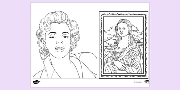 Famous artists louring page louring sheets