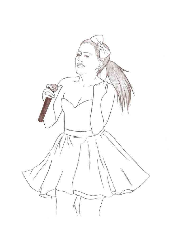 Ariana grande coloring pages