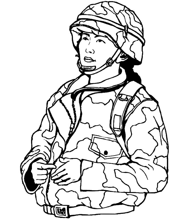 Coloring pages woman military soldier coloring pages