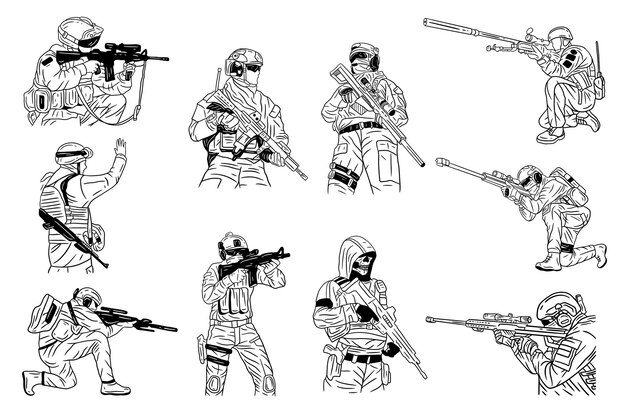 Page army rifle sketch images