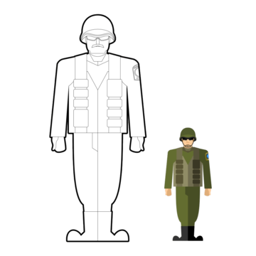The soldier of army coloring pages vector illustration outline sketch drawing wing drawing rat drawing ring drawing png and vector with transparent background for free download