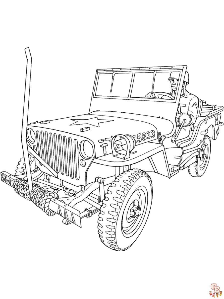 Get creative with army coloring pages for kids