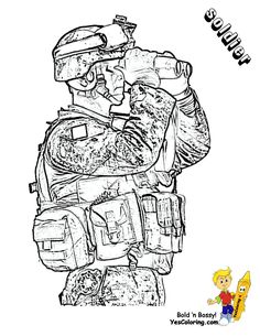 Fearless army coloring pages
