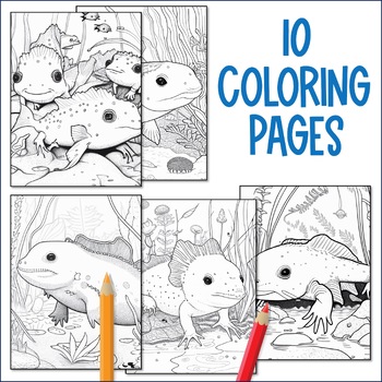 Axolotl coloring pages