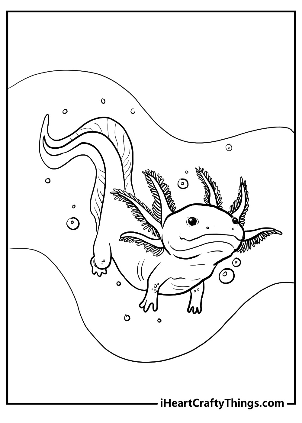 Printable axolotl coloring pages updated