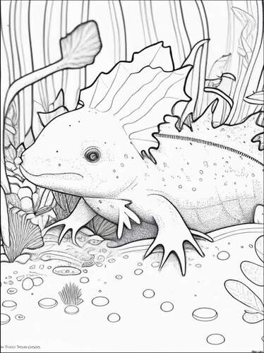 Axolotl coloring pages