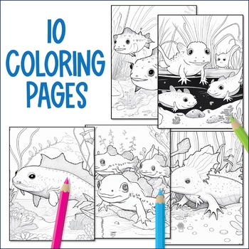 Axolotl coloring pages
