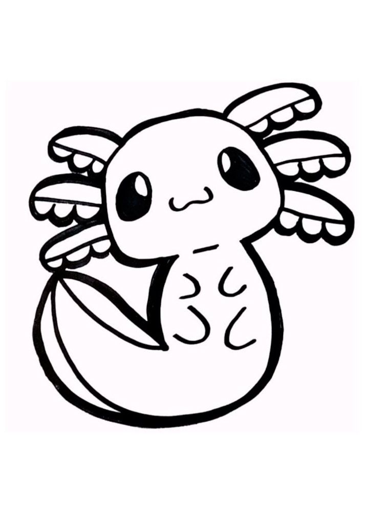 Free axolotl coloring pages download and print axolotl coloring pages pegatinas bonitas dibujos sencillos dibujos bonitos