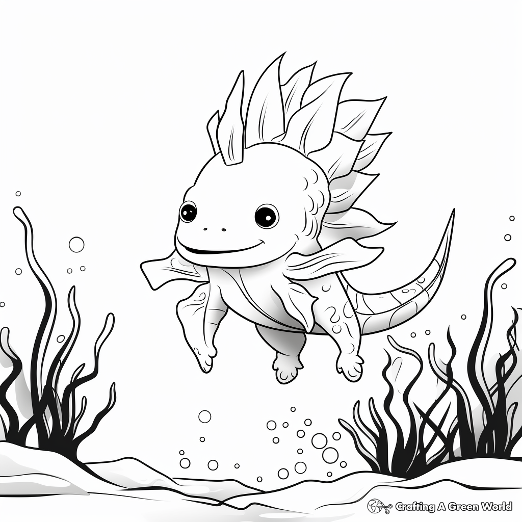 Axolotl coloring pages