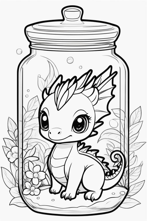 Cute axolotl coloring book