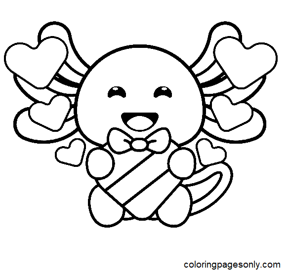 Axolotl coloring pages
