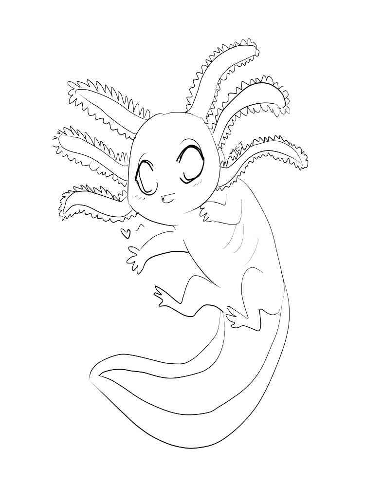 Axolotl coloring pages