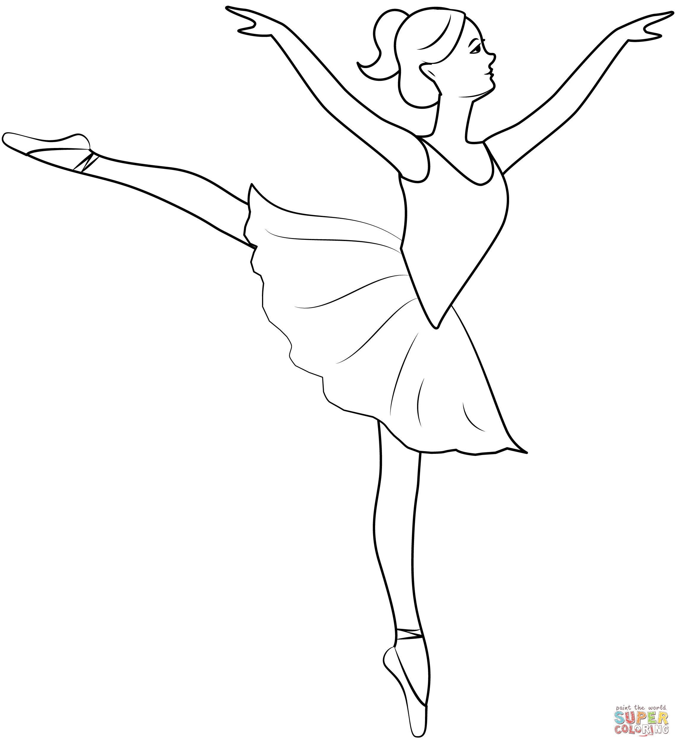 Ballerina coloring page free printable coloring pages