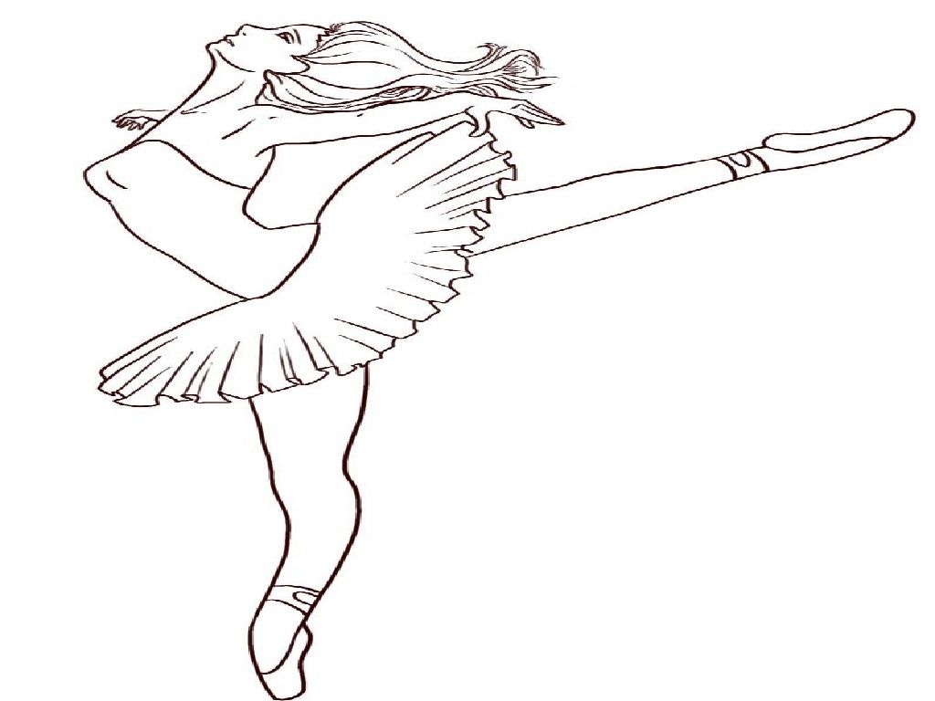 Realistic ballerina coloring pages