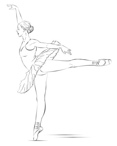 Ballerina coloring page free printable coloring pages pencil drawing tutorials dancing drawings ballet drawings