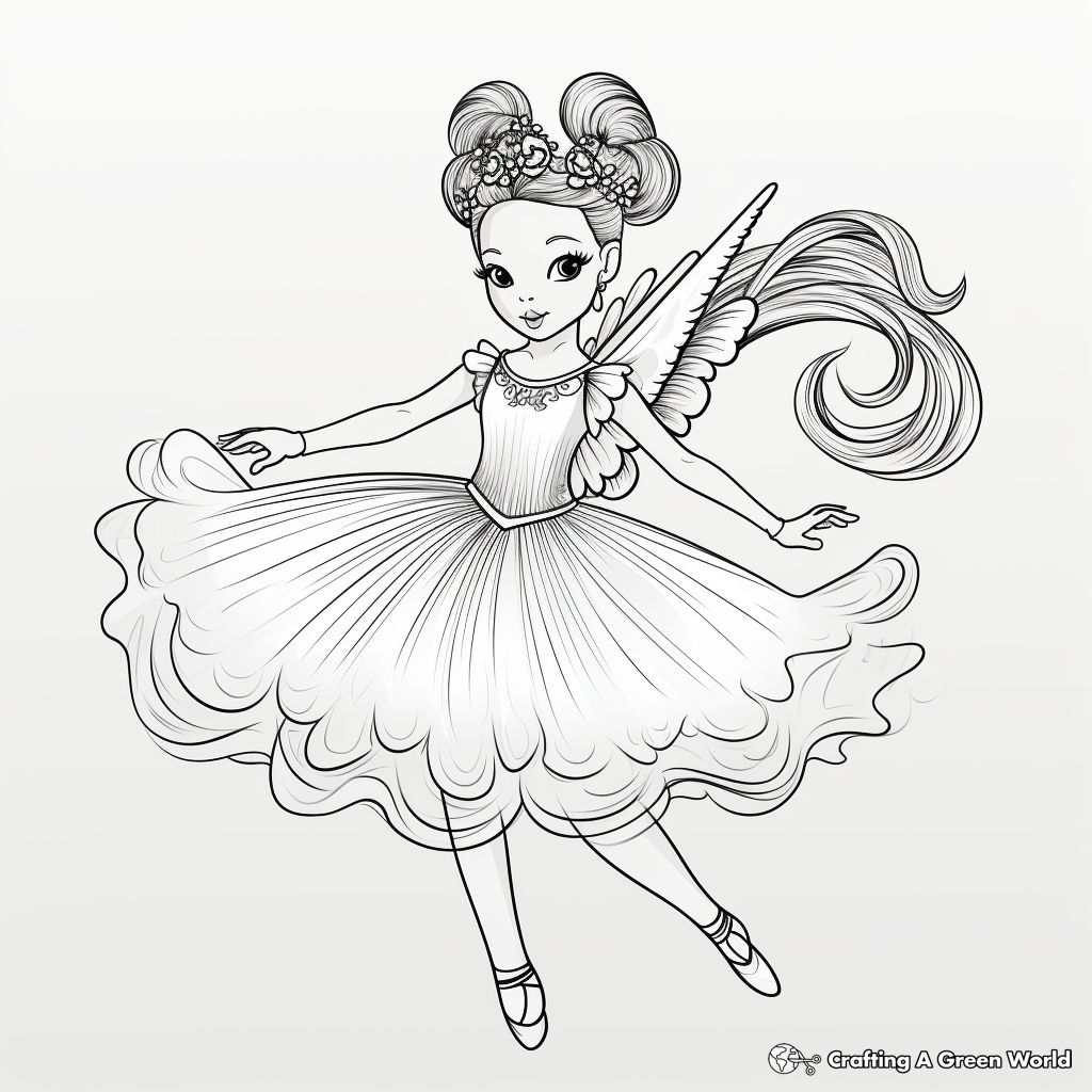 Unicorn ballerina coloring pages