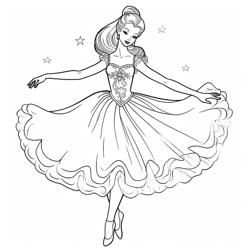Ballerina coloring pages