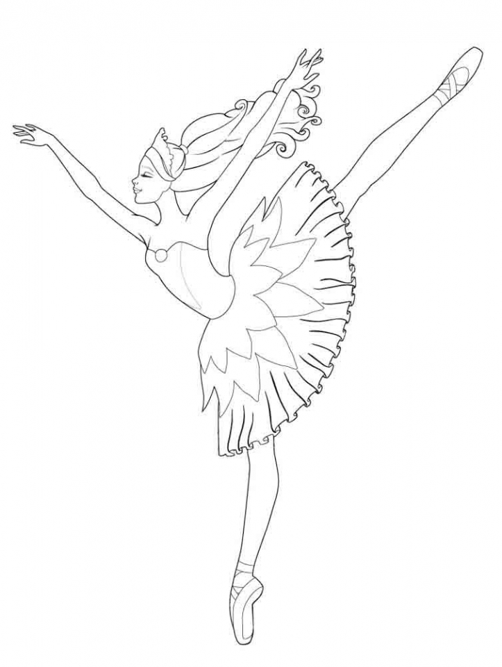 Get this beautiful ballerina coloring pages