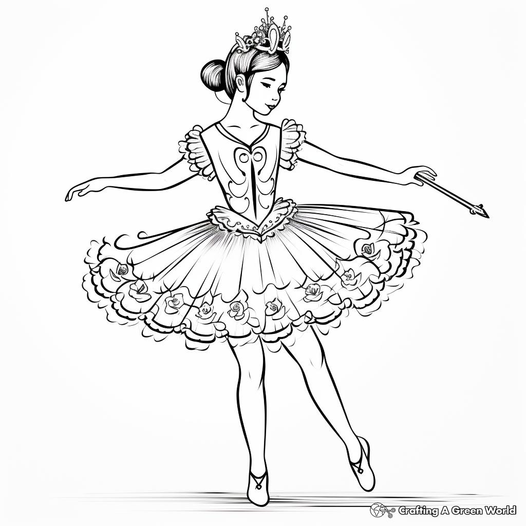 Unicorn ballerina coloring pages
