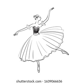 Ballet dancer silhouette realistic jumping ballerina stock vector royalty free