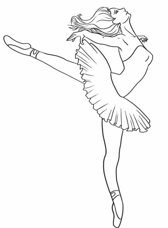 Ballerina coloring pages for kids