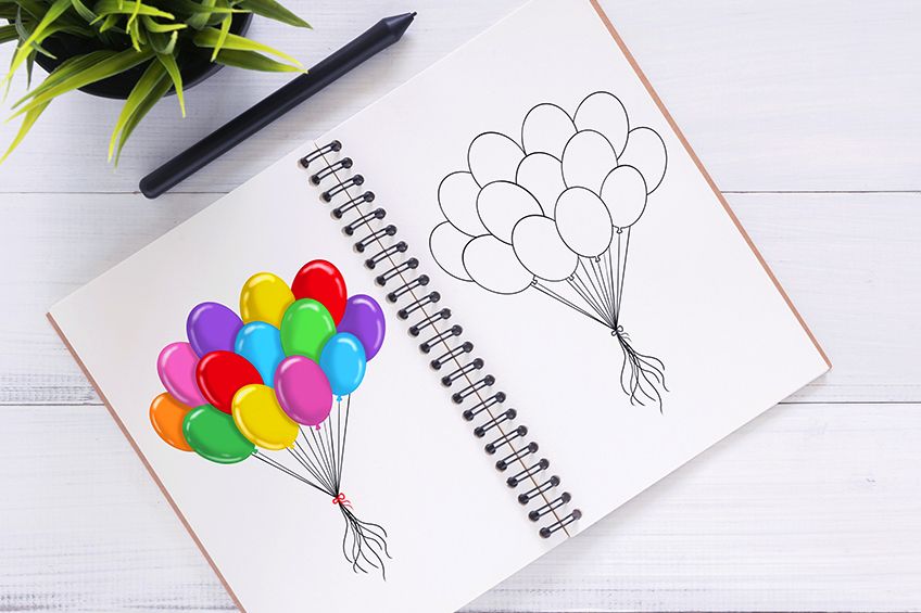 How to draw a balloon