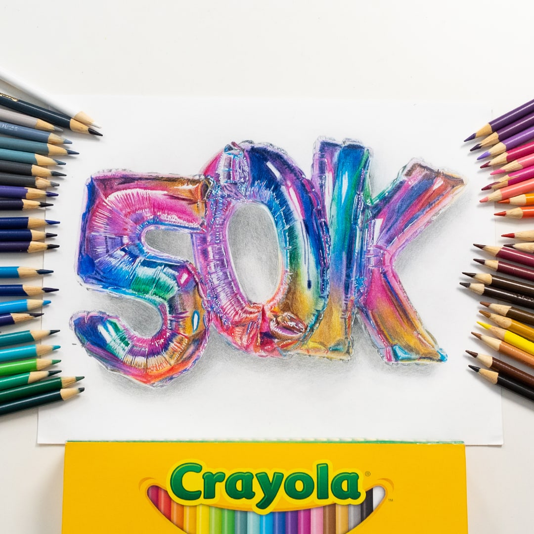 K crayola balloon drawing