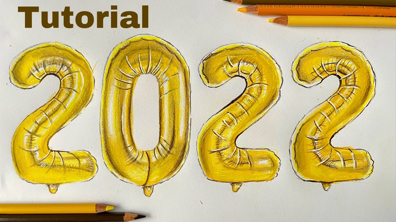 Foil balloon color pencil tutorial arts core