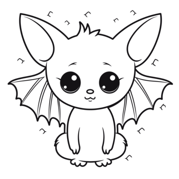 Realistic bat outline art png transparent images free download vector files