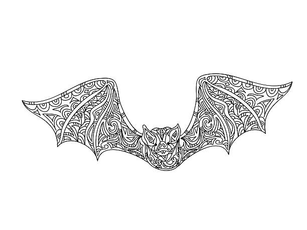 Coloring book with bats stock vector royalty