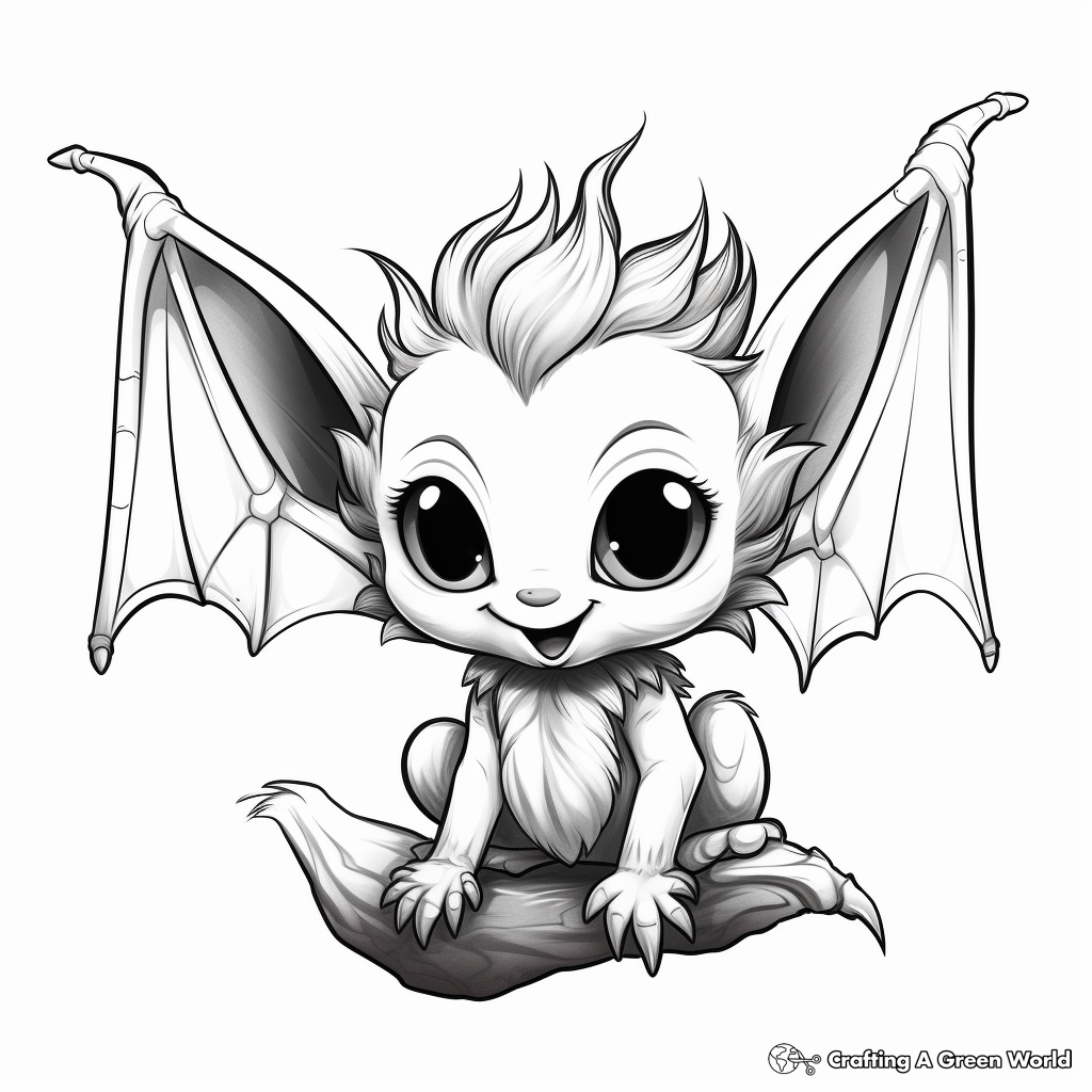 Baby bat coloring pages