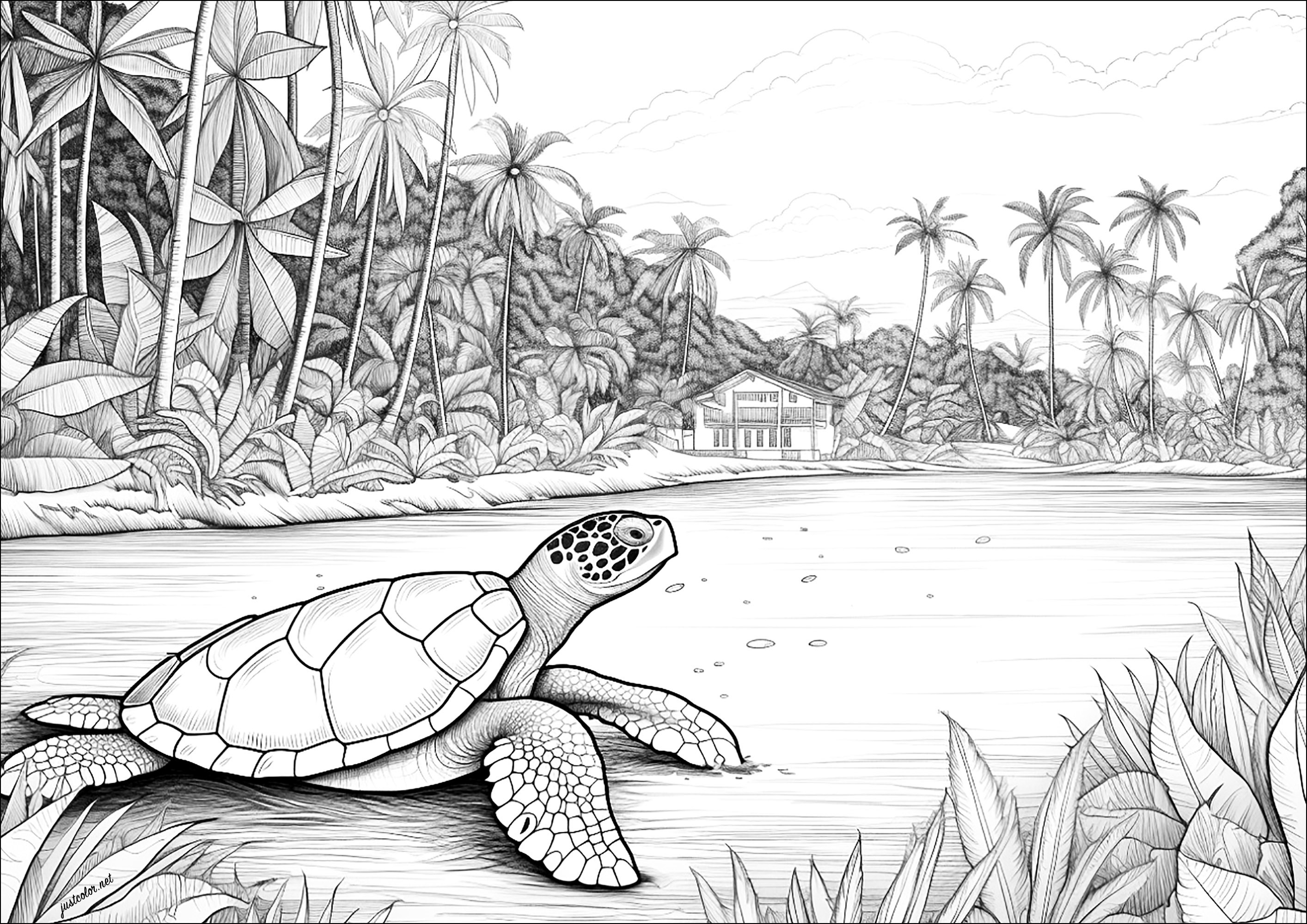 Turtle on a beach