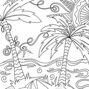 Beach coloring pages printable for free download
