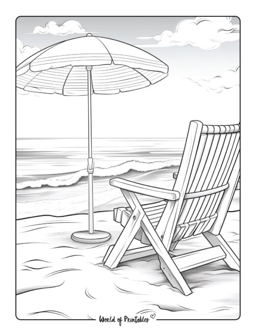 Beach coloring pages