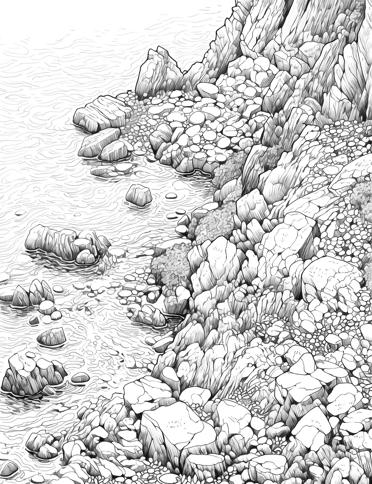 Breathtaking nature coloring pages