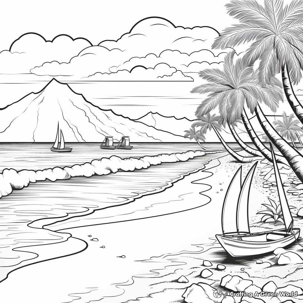 Hawaiian coloring pages