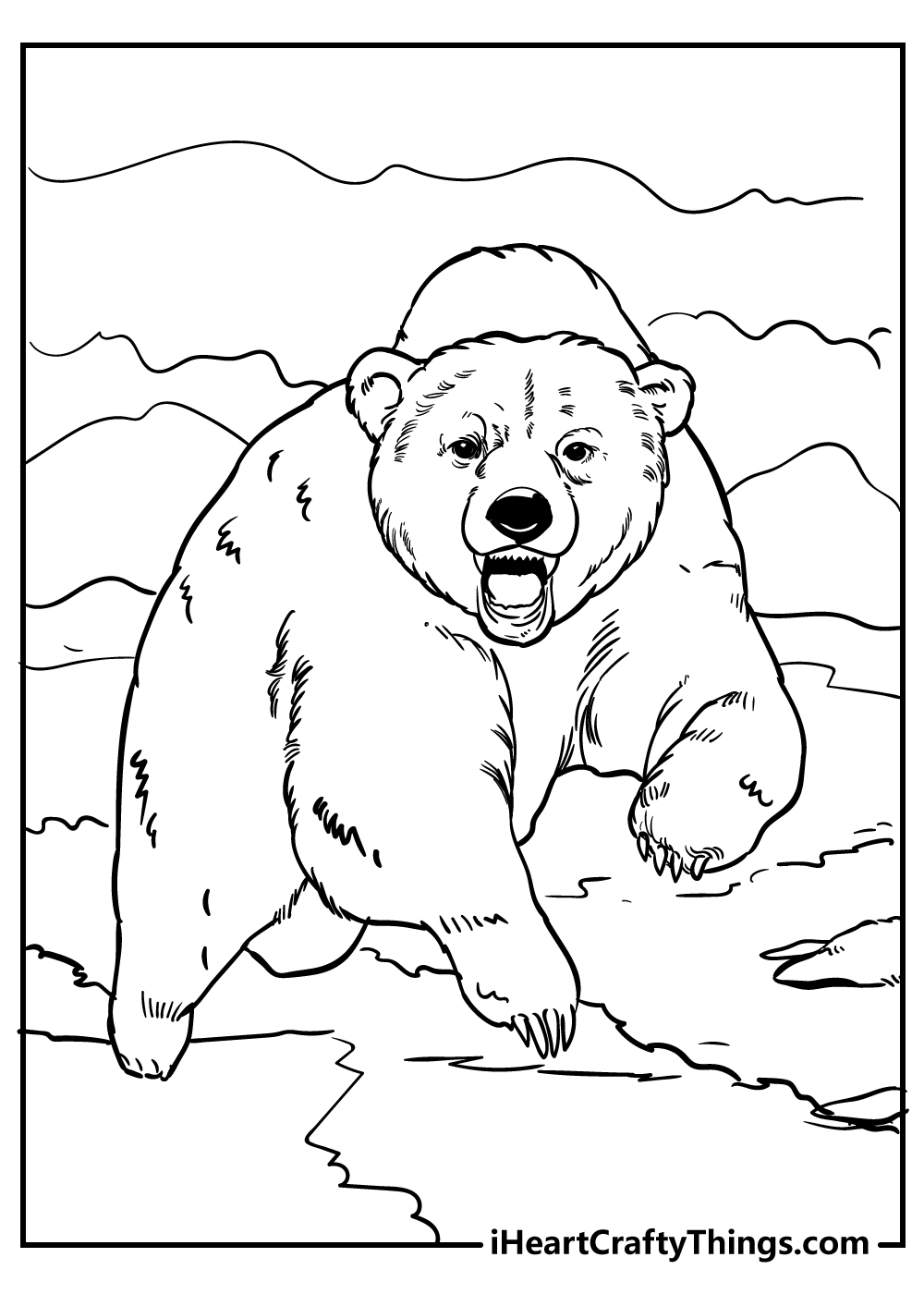 Bear coloring pages free printables