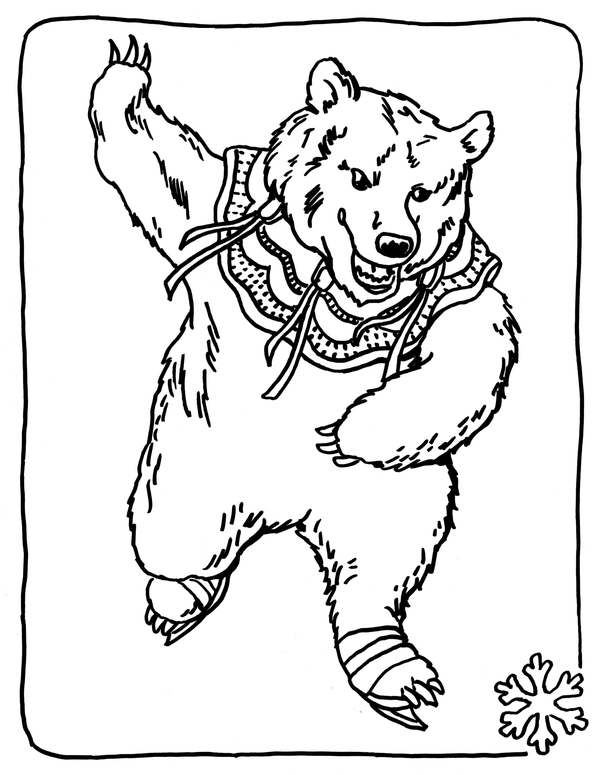 Free printable bear coloring pages for kids