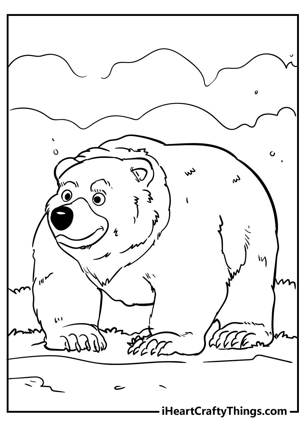 Bear coloring pages free printables