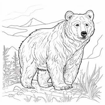 Page bear coloring pages images