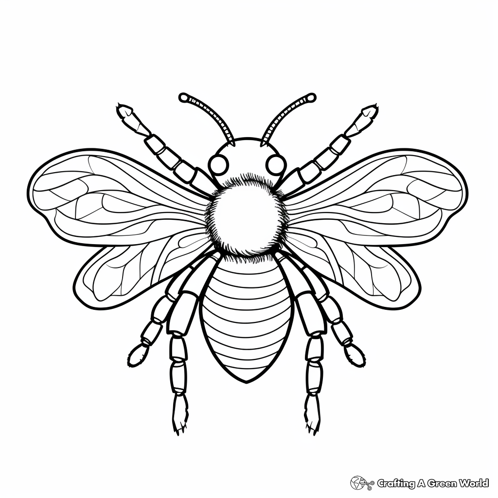 Bee coloring pages