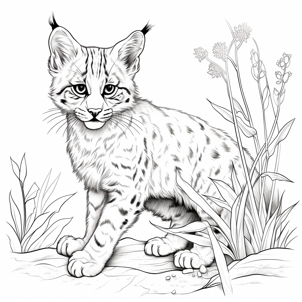 Bobcat coloring pages