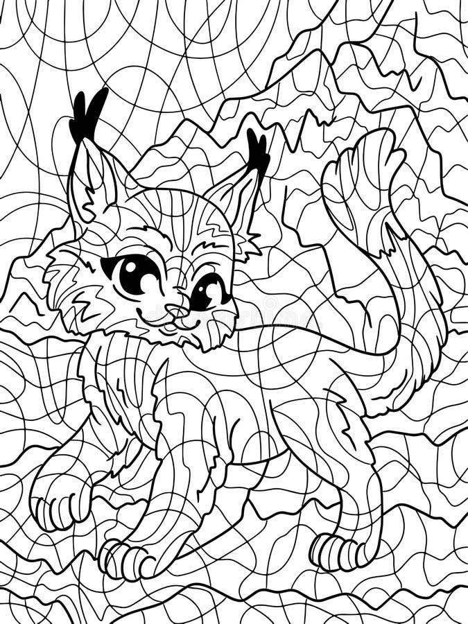 Bobcat coloring page stock illustrations â bobcat coloring page stock illustrations vectors clipart