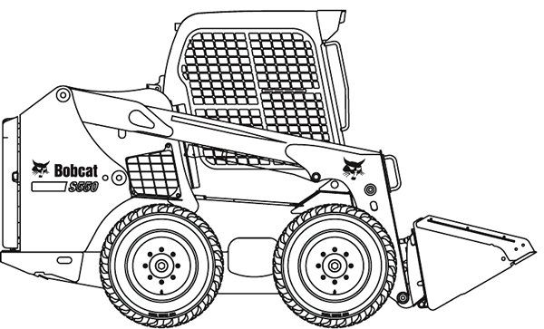 Bobcat skid steer coloring pages sketch coloring page bobcat skid steer truck coloring pages coloring pages