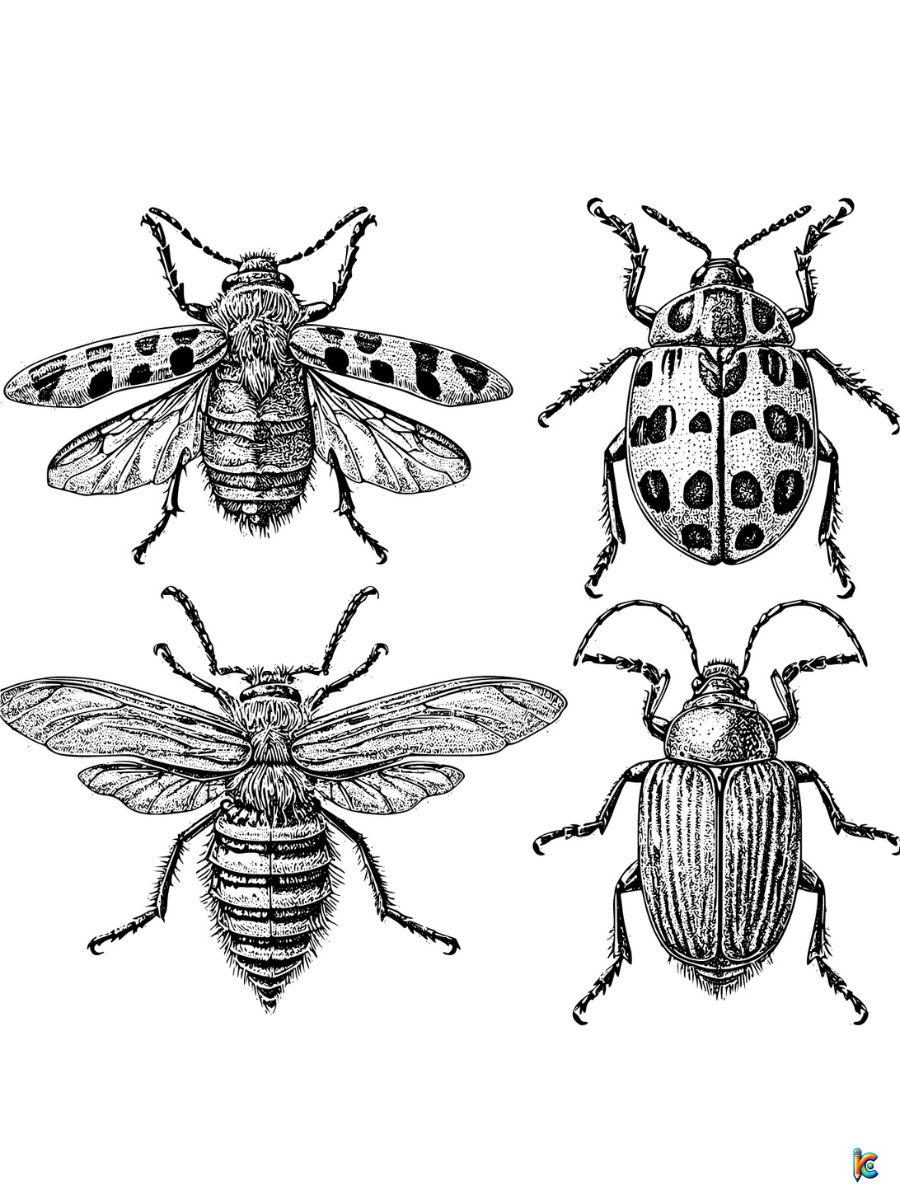 Bug coloring pages â