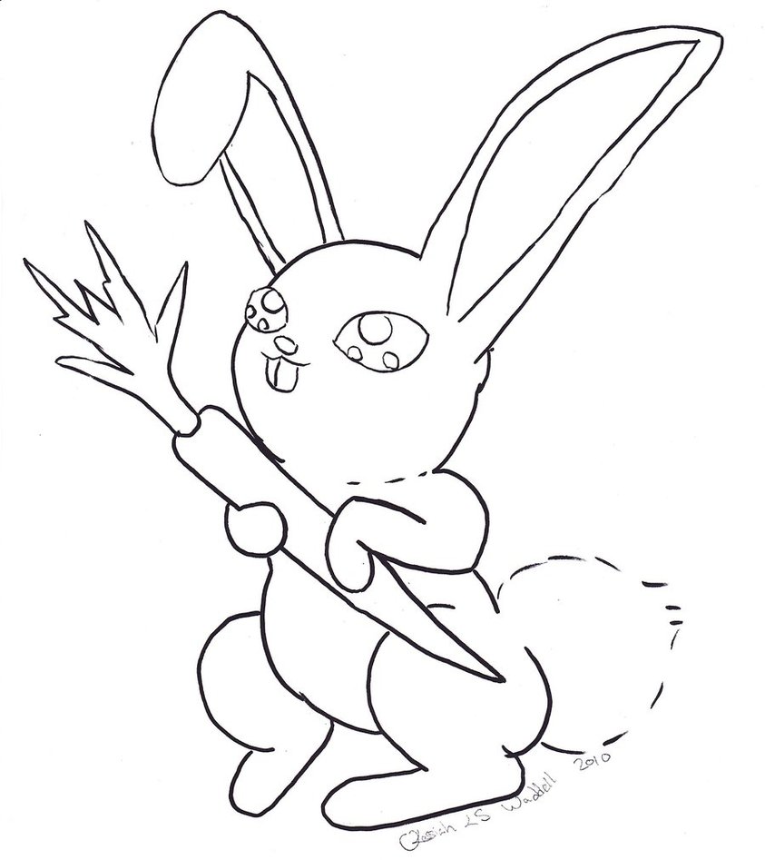 Free printable rabbit coloring pages for kids