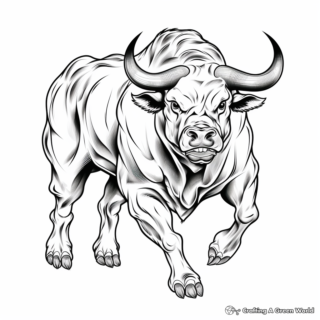 Bull coloring pages