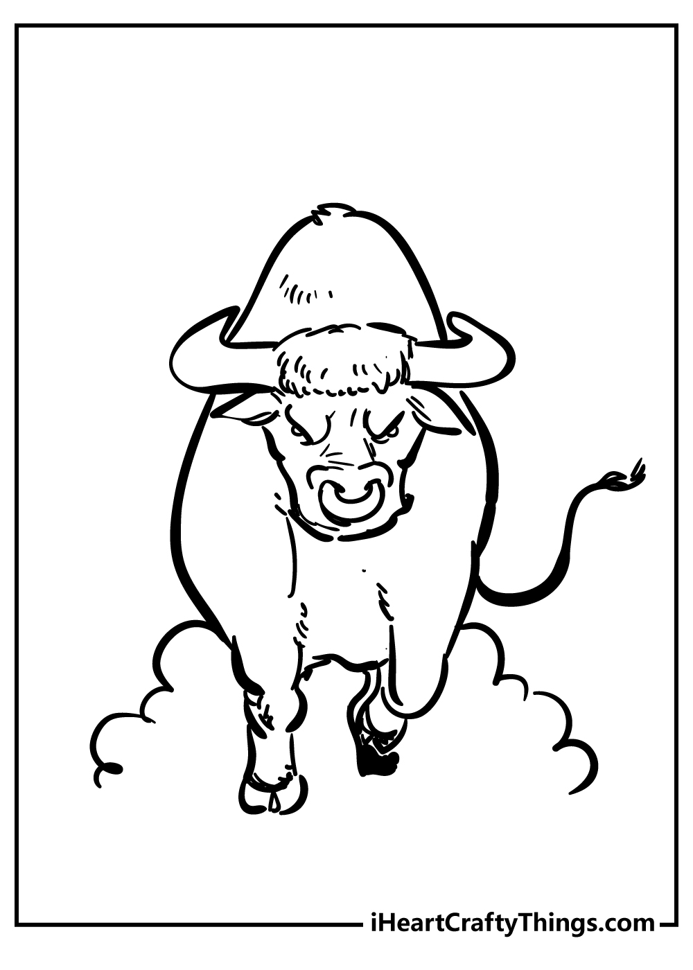 Bull coloring pages free printables